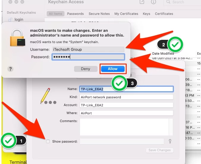 backup wifi passwords automatically Mac Terminal exporting WiFi passwords from Keychain