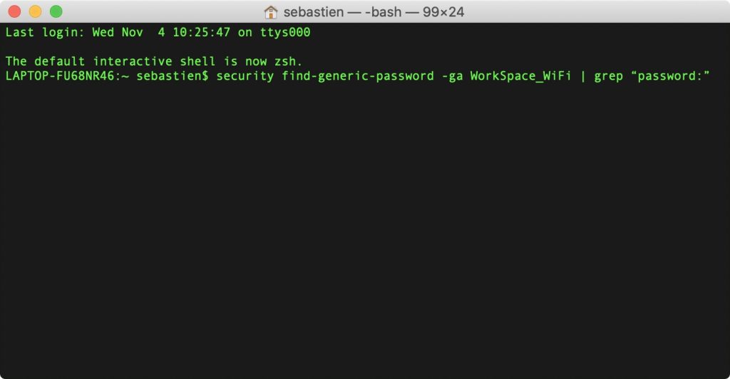 backup wifi passwords linux Terminal showing output of extracting wifi passwords with grep