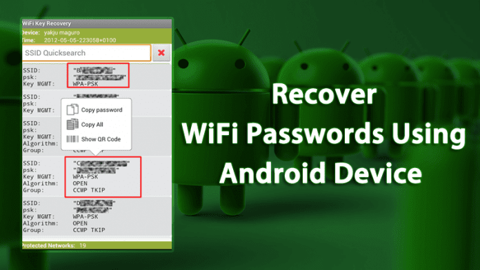 best wifi password recovery program WiFi password recovery on Android phone QR code