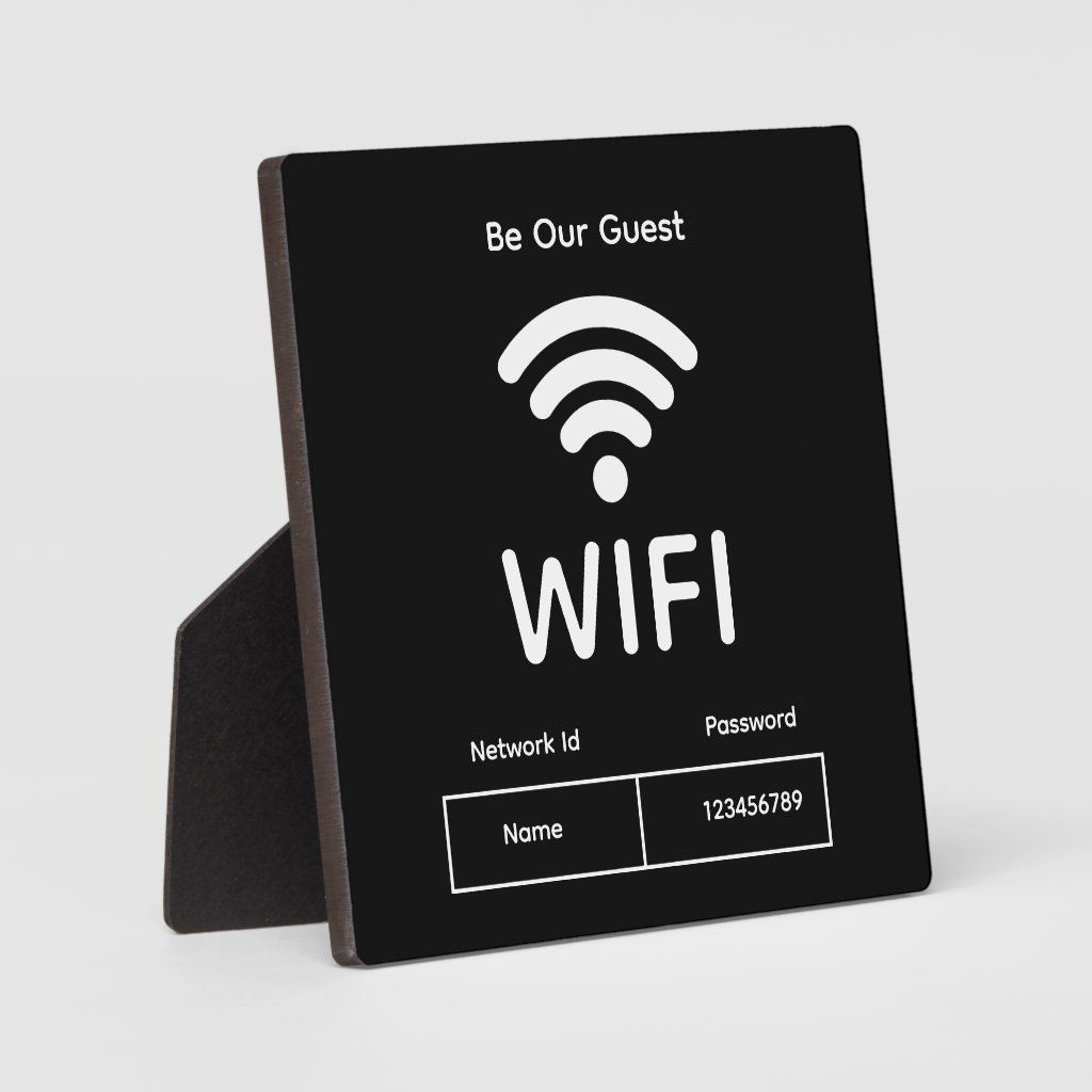 business wifi password recovery business router sticker with WiFi SSID and password