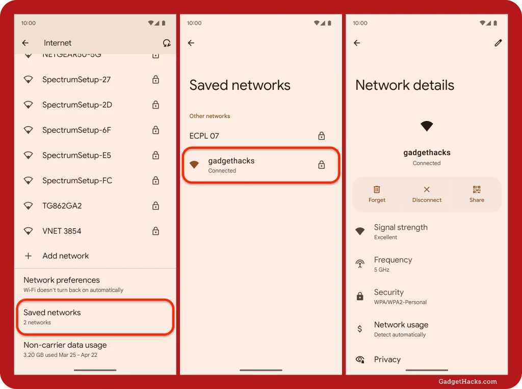 find saved wifi password android Android saved Wi-Fi networks list