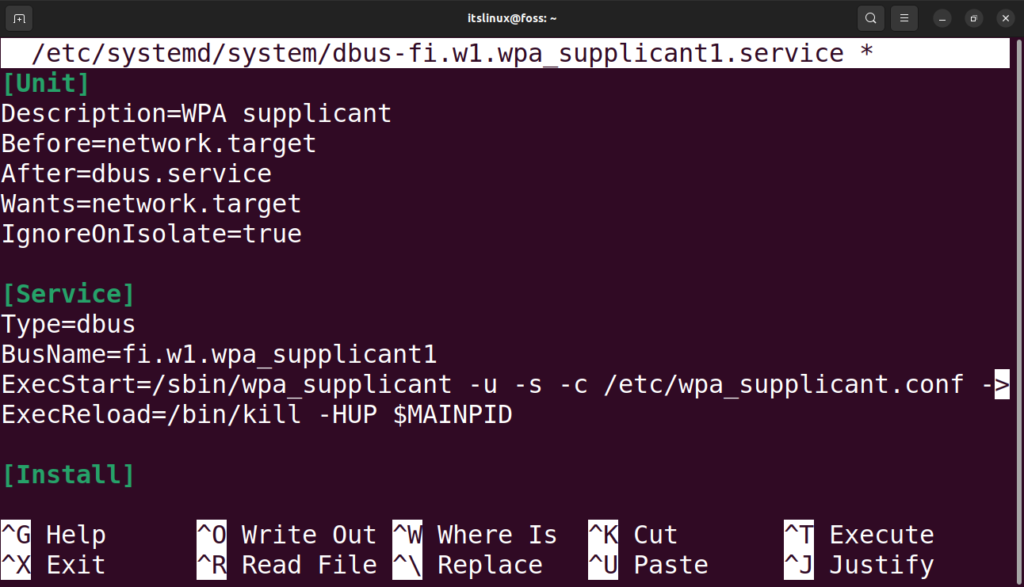 forgotten wifi password recovery linux wpa_supplicant.conf file contents in terminal