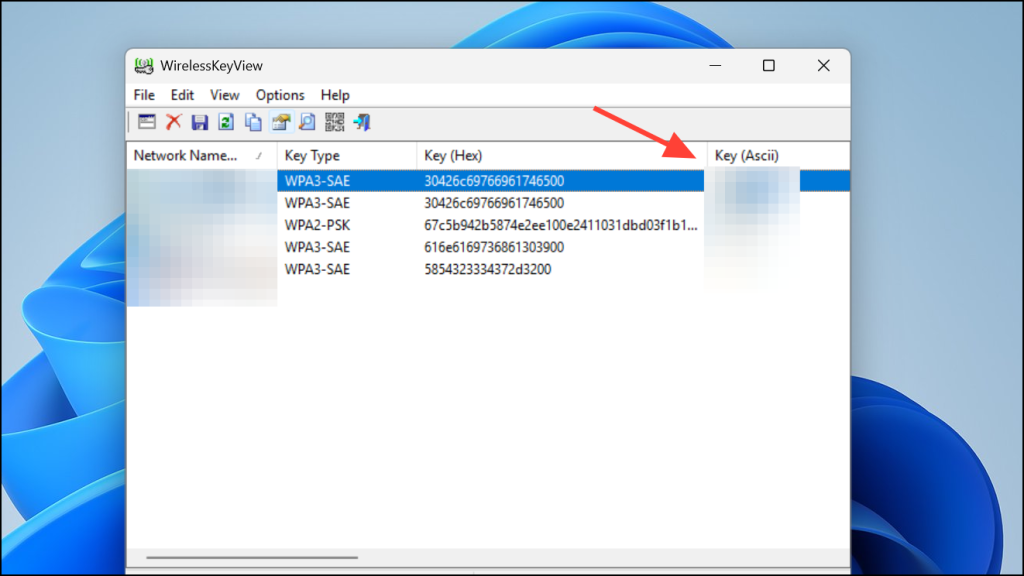 forgotten wifi password recovery tool WirelessKeyView running as administrator prompt on Windows