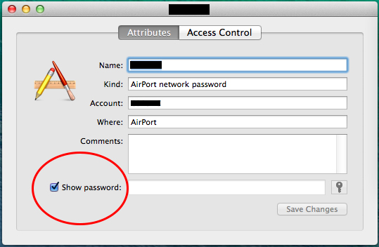 free wifi password recovery software Mac Keychain Access show WiFi password checkbox