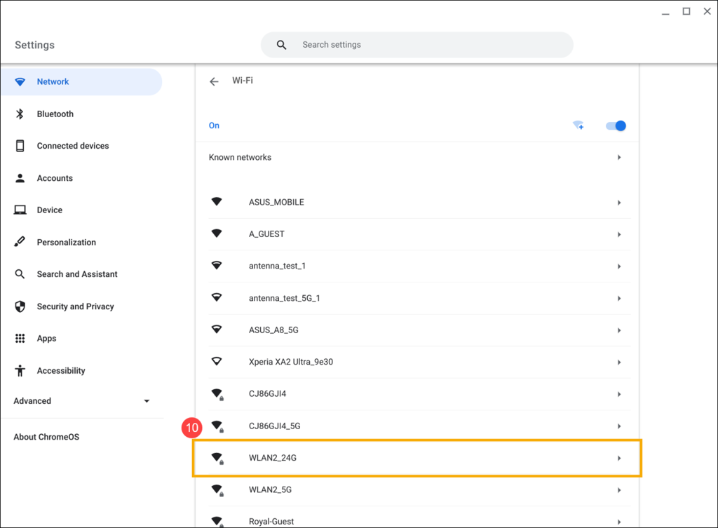 recover wifi password on chromebook Chromebook WiFi settings network details with password eye icon
