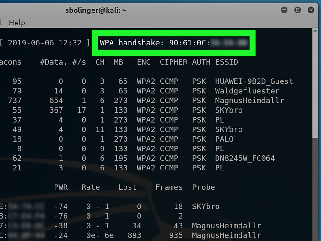 recover wifi password on kali linux Kali Linux aircrack-ng successfully cracking WPA handshake showing password