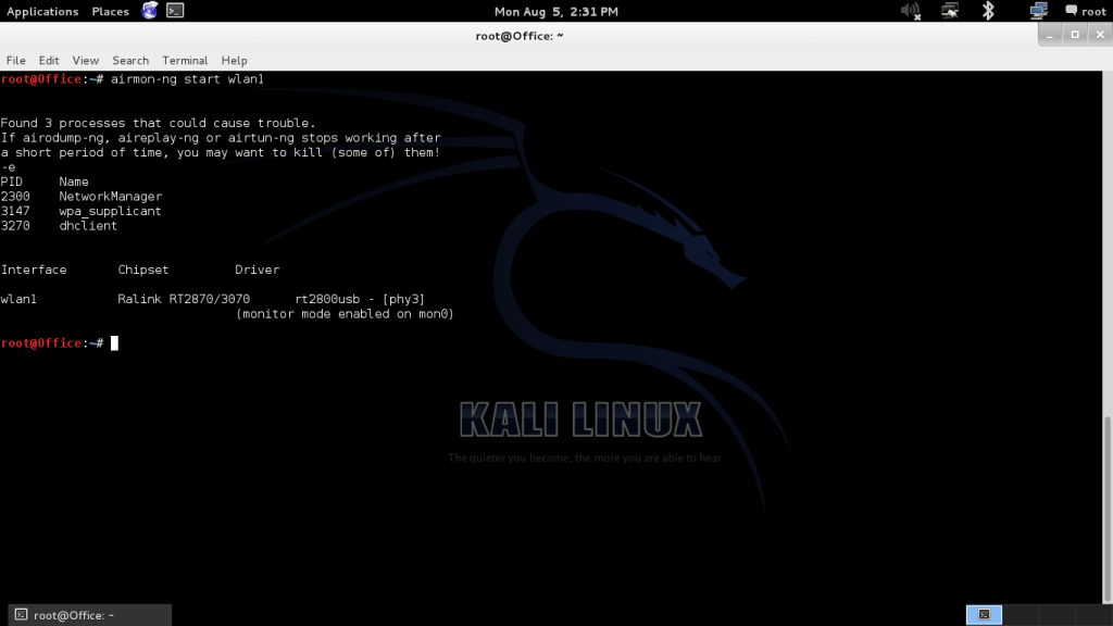 recover wifi password on kali linux Kali Linux airodump-ng capture showing WPA handshake message