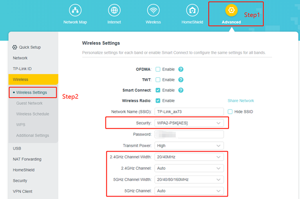 safest wifi password recovery method Router web interface wireless security settings showing WiFi password