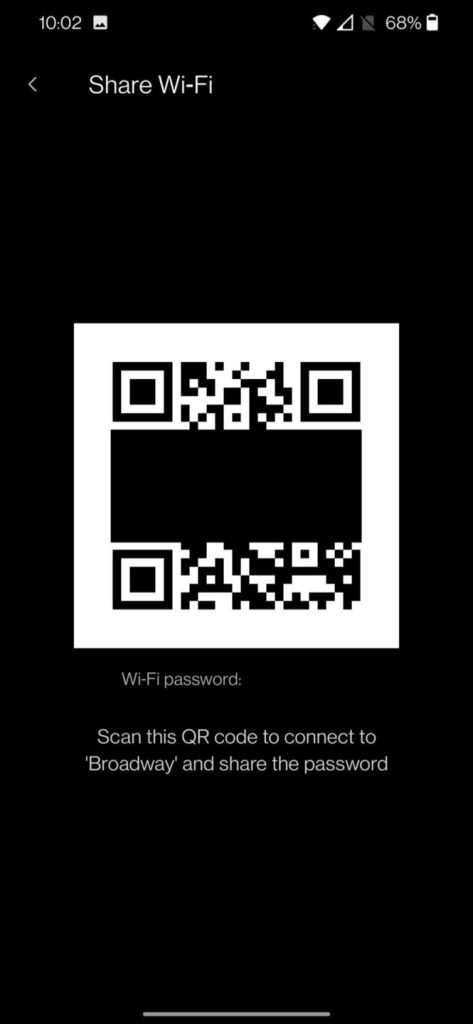 wifi password recovery after android update Android WiFi QR code sharing screen