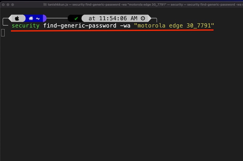 wifi password recovery command for mac Mac Terminal with security find-generic-password command typed