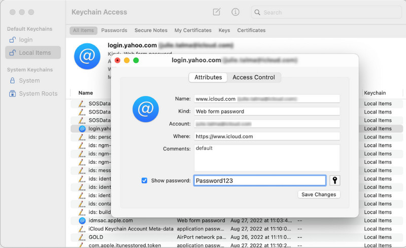 wifi password recovery for mac users Mac Keychain Access window with search bar and network name typed in
