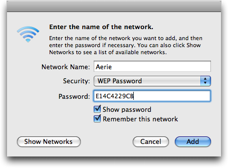 wifi password recovery mac WiFi network properties window with Show password checkbox checked