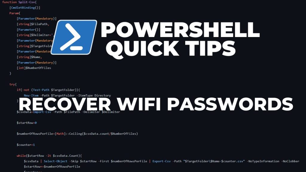 wifi password recovery powershell example Copying highlighted WiFi password from PowerShell window using right-click copy