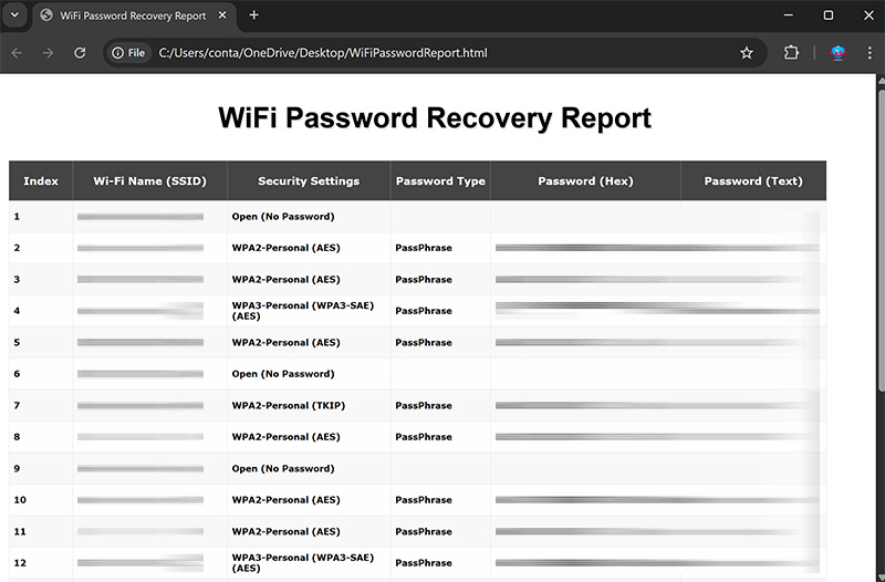 wifi password recovery software comparison Export CSV file of WiFi passwords from WirelessKeyView
