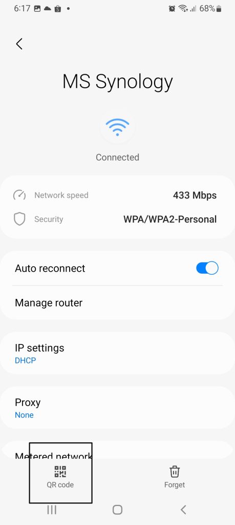 wifi password recovery tutorial android Android network details page gear icon