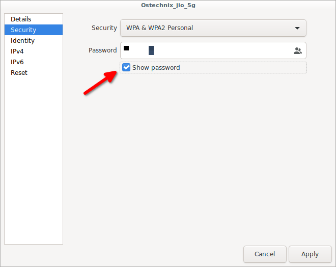wifi password recovery via network manager Linux NetworkManager GUI WiFi security password visible