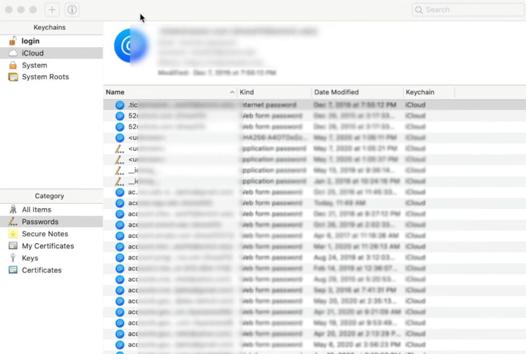 wifi password recovery via network manager macOS Keychain Access WiFi network password show password