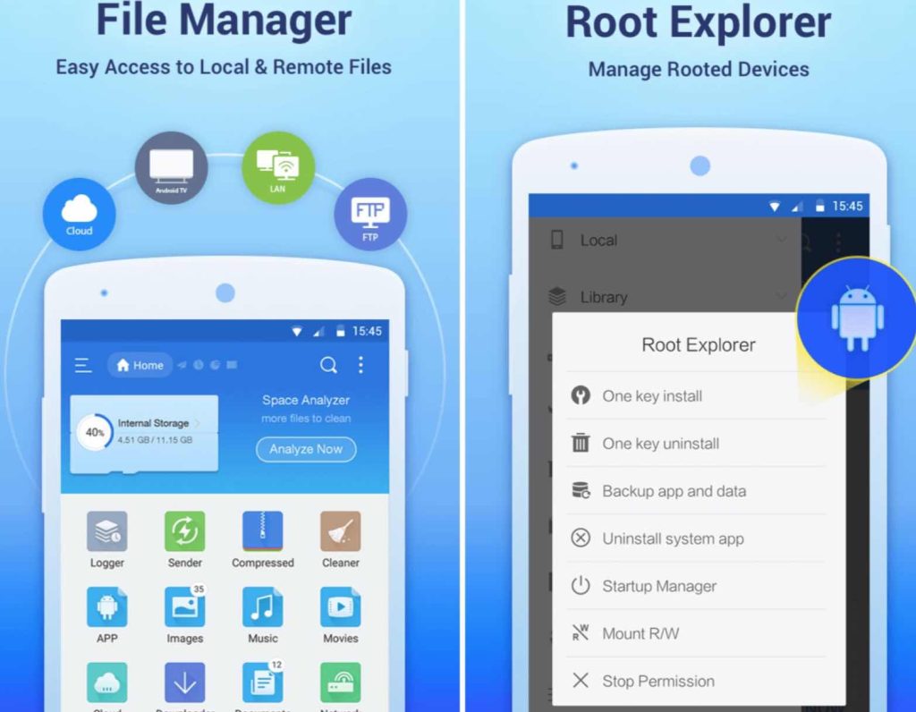 wifi password recovery via root explorer Root Browser app icon on Android home screen