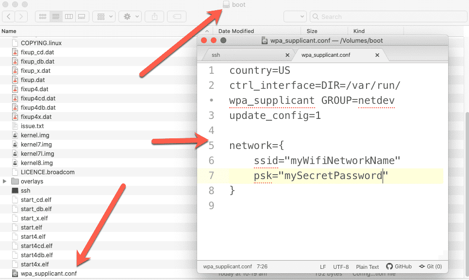 wifi password recovery via root explorer wpa_supplicant.conf file content showing network SSID and PSK in text editor