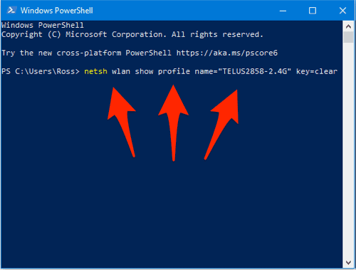 wifi password recovery without reinstalling windows Windows PowerShell netsh wlan show all passwords
