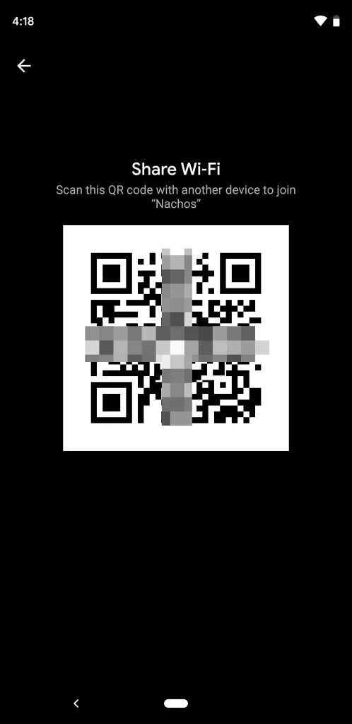 wifi password recovery without resetting router Android wifi QR code screenshot