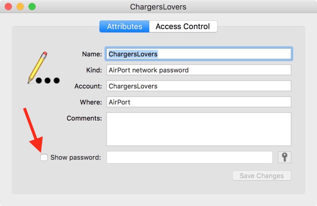 wifi password recovery without resetting router macOS Keychain Access wifi password reveal screenshot