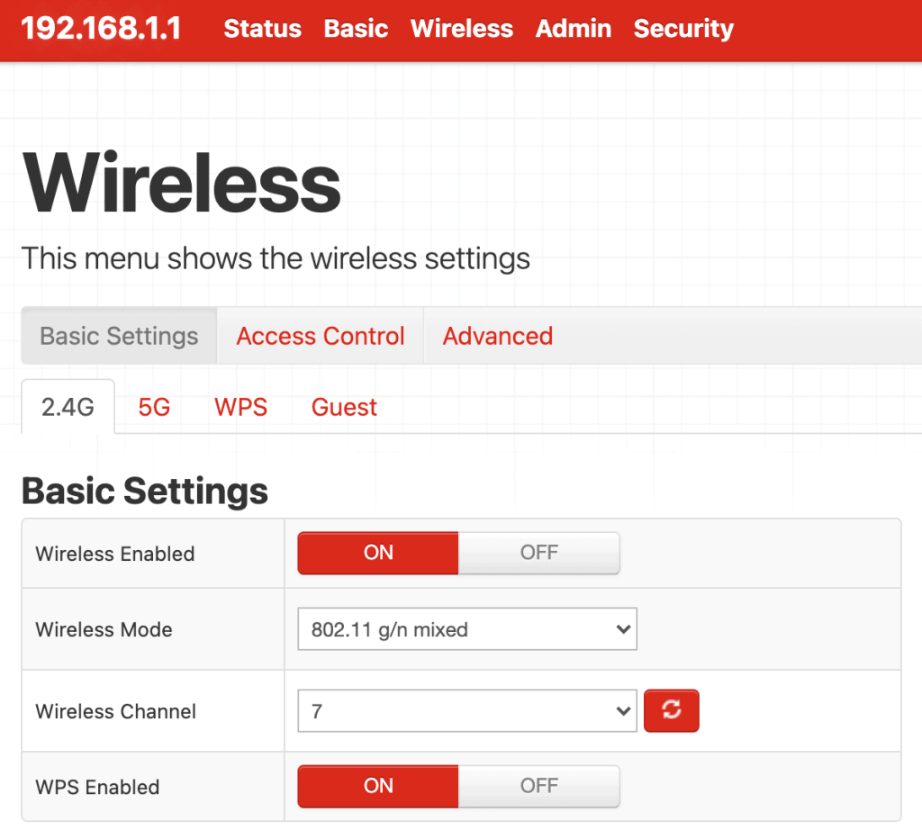 wifi password recovery without resetting router Router admin page wireless security settings screenshot