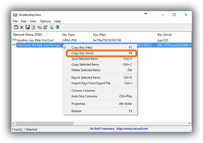 wireless password recovery app Exporting WiFi passwords to a text file using WirelessKeyView on Windows