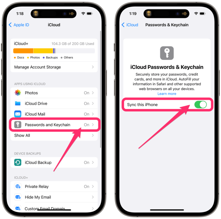 best wifi password recovery tool for iphone iPhone iCloud Keychain settings screen