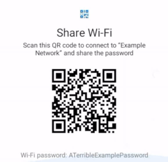 complete wifi password recovery solutions Android WiFi QR code share password screenshot