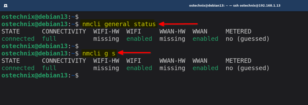export wifi passwords linux Linux terminal with nmcli connection show command output