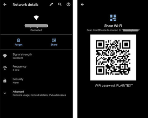 free wifi password recovery for android Android QR code for WiFi password with show password option