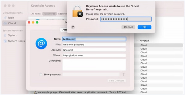 free wifi password recovery for mac Mac Keychain Access app window screenshot