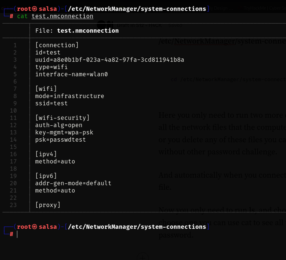 free wifi password recovery without ads Linux terminal cat NetworkManager system connections psk password