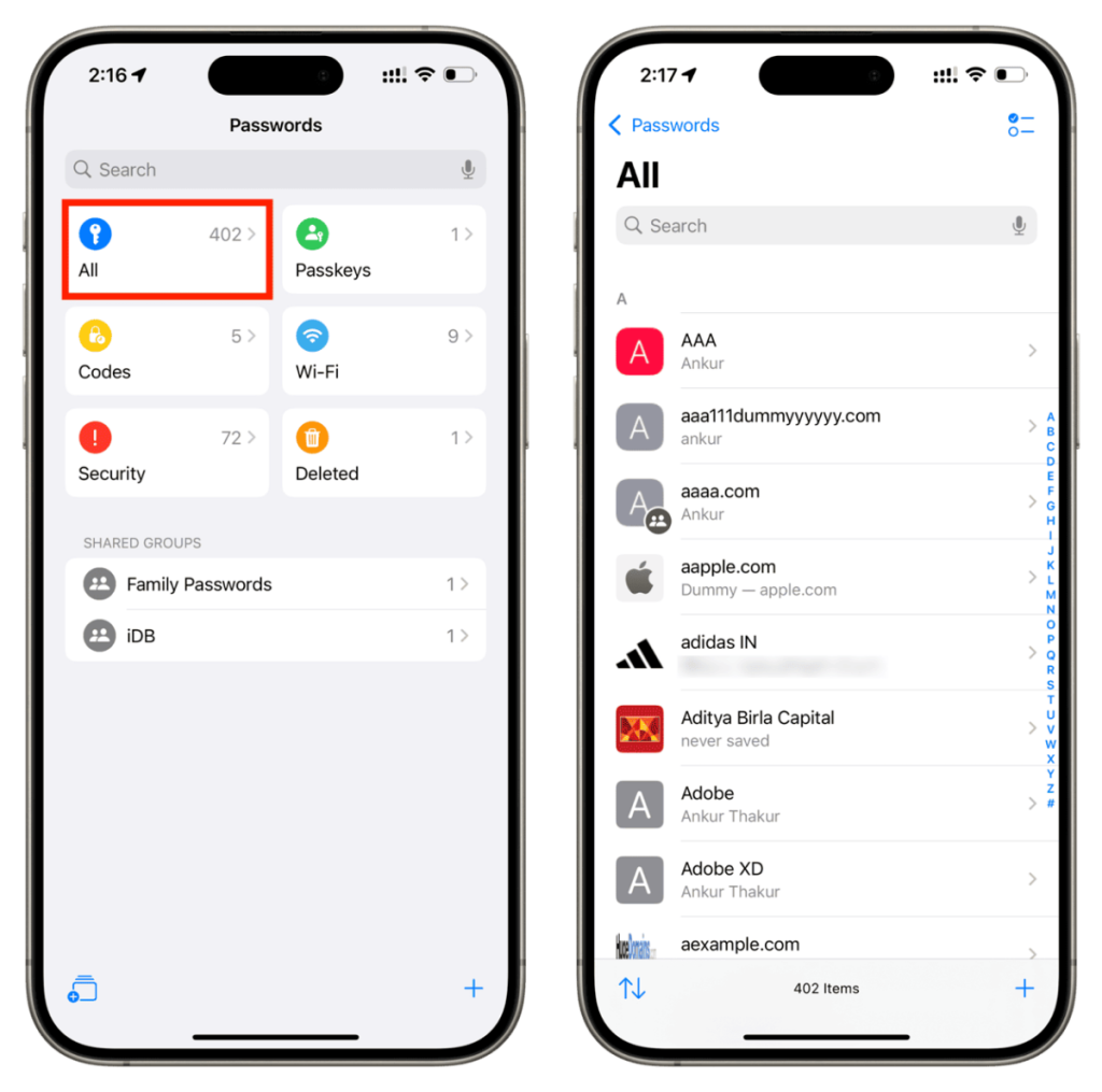 how to recover wifi password on iphone iCloud for Windows Passwords app showing WiFi network password