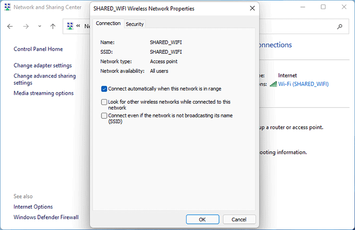 how to recover wifi password Windows WiFi network properties security tab showing show characters checkbox