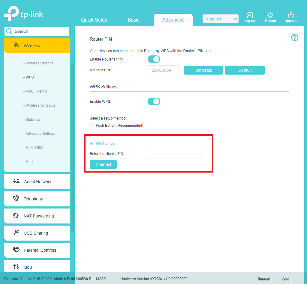 recover wifi password from tp link router TP-Link router admin dashboard showing wireless settings menu