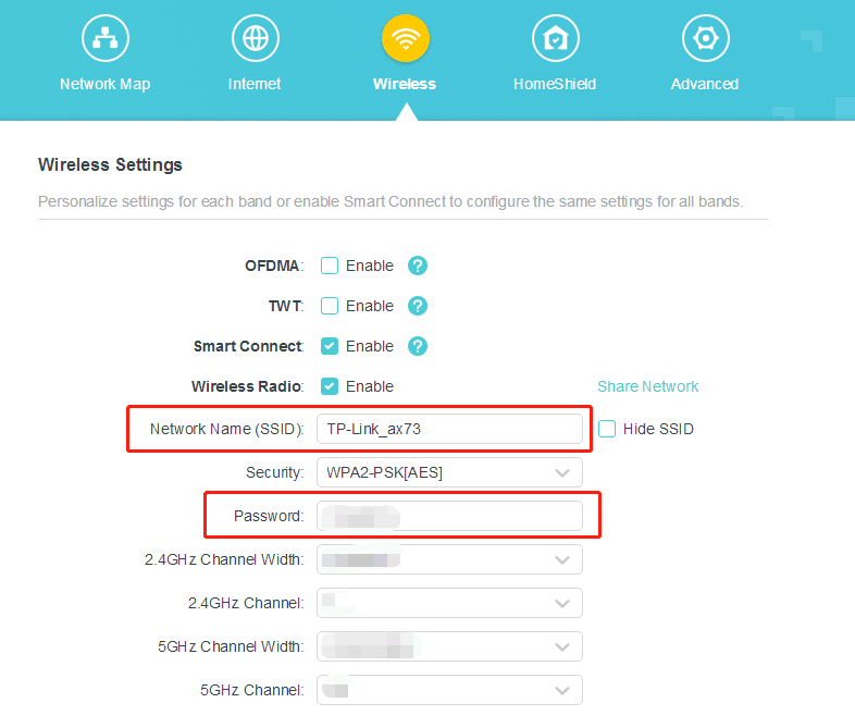 recover wifi password from tp link router Windows network settings showing WiFi security key with reveal option