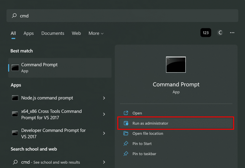 simplest wifi password recovery method Windows 11 Command Prompt icon on Start menu