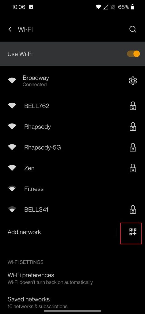 trusted wifi password recovery apps Android WiFi settings QR code scan option for password recovery