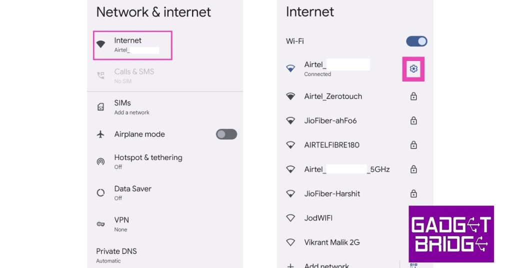 view saved wifi password android Android WiFi saved network tap details screenshot