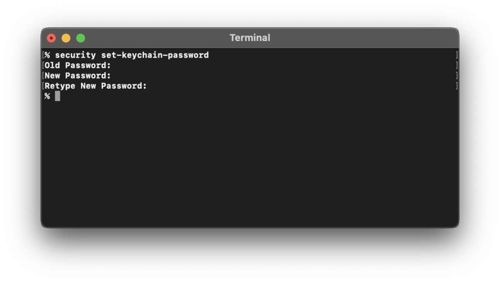 view saved wifi password using terminal macOS Terminal window showing security find-generic-password command output