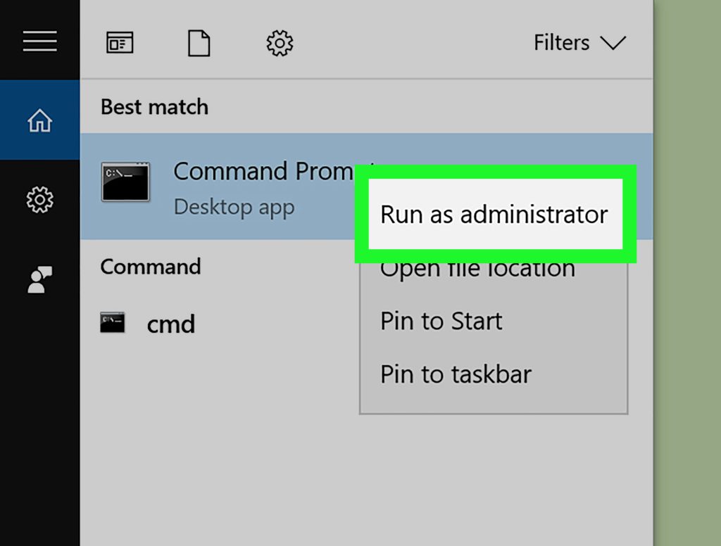 wifi password recovery command for windows Command Prompt run as administrator Windows 10 context menu