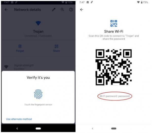 wifi password recovery for android users Android WiFi settings QR code share