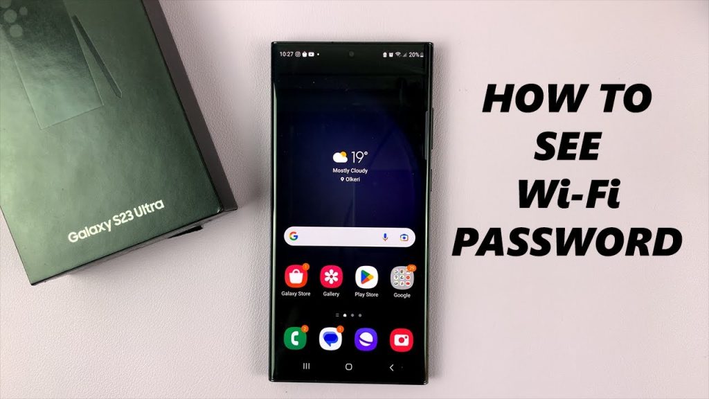 wifi password recovery for samsung galaxy Samsung Galaxy screen showing WiFi password revealed in plain text after authentication