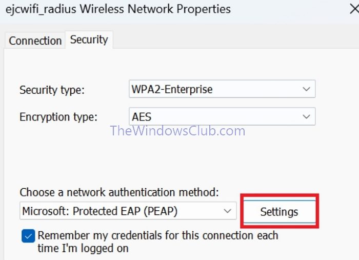 wifi password recovery for secured network Windows Network Settings showing Wireless Properties Security tab with Show password checkbox