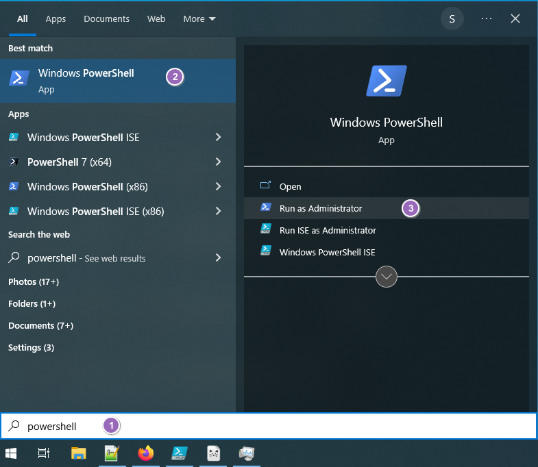 wifi password recovery powershell automation Windows PowerShell run as administrator context menu screenshot
