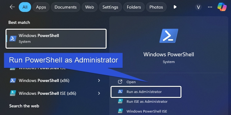 wifi password recovery powershell script PowerShell right-click run as administrator Windows