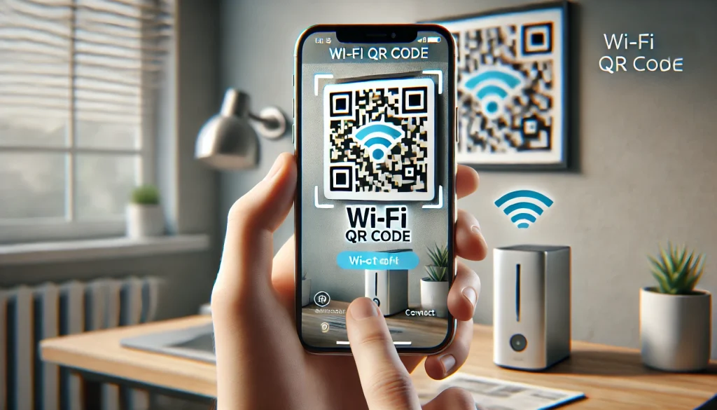 wifi password recovery process without software Android WiFi settings showing QR code and password text
