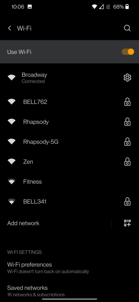 wifi password recovery tricks Android WiFi settings share QR code showing password below